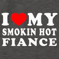 I Love My Smoking Hot Fiance I Heart My Smokin Fiance Vector Backpack