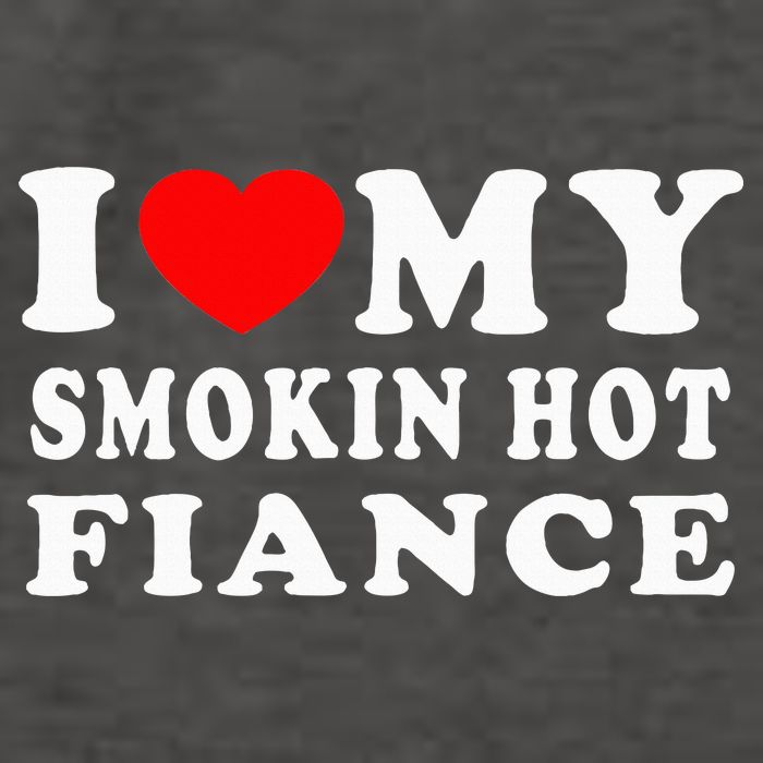 I Love My Smoking Hot Fiance I Heart My Smokin Fiance Vector Backpack
