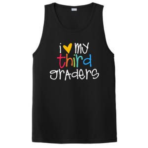 I Love My Third Graders Heart First Day Of School Teacher PosiCharge Competitor Tank