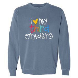 I Love My Third Graders Heart First Day Of School Teacher Garment-Dyed Sweatshirt