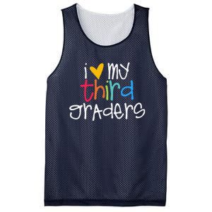 I Love My Third Graders Heart First Day Of School Teacher Mesh Reversible Basketball Jersey Tank