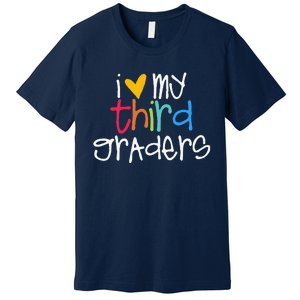 I Love My Third Graders Heart First Day Of School Teacher Premium T-Shirt