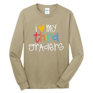 I Love My Third Graders Heart First Day Of School Teacher Tall Long Sleeve T-Shirt