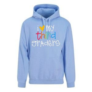 I Love My Third Graders Heart First Day Of School Teacher Unisex Surf Hoodie