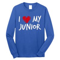 I Love My Junior Valentines Outfit Matching Son Family Gift Long Sleeve Shirt