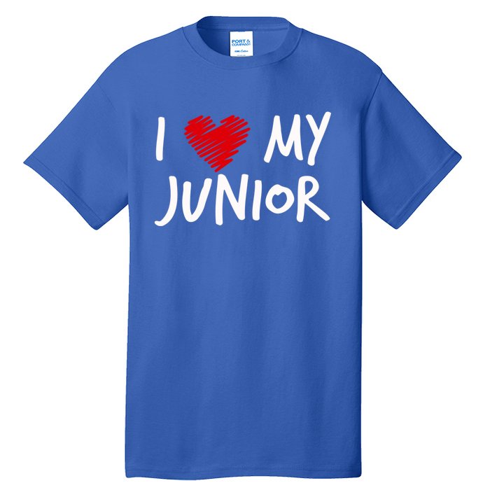 I Love My Junior Valentines Outfit Matching Son Family Gift Tall T-Shirt