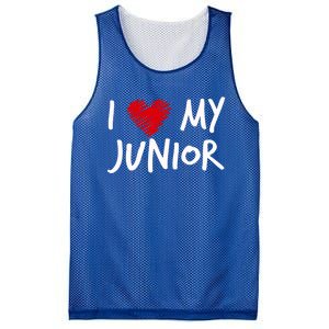 I Love My Junior Valentines Outfit Matching Son Family Gift Mesh Reversible Basketball Jersey Tank