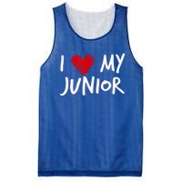 I Love My Junior Valentines Outfit Matching Son Family Gift Mesh Reversible Basketball Jersey Tank