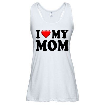 I Love My Mom Ladies Essential Flowy Tank