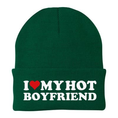 I Love My Hot Boyfriend I Heart My Hot Boyfriend Bf Gift Knit Cap Winter Beanie