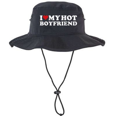 I Love My Hot Boyfriend I Heart My Hot Boyfriend Bf Gift Legacy Cool Fit Booney Bucket Hat