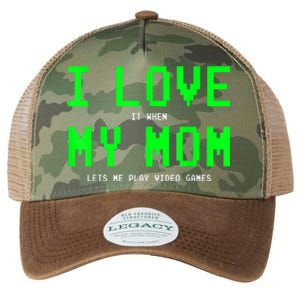 I Love My Mom Shirt Gamer Gifts For N Boys Video Games Legacy Tie Dye Trucker Hat