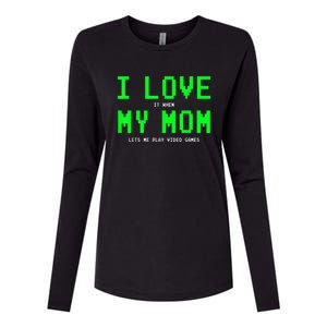 I Love My Mom Shirt Gamer Gifts For N Boys Video Games Womens Cotton Relaxed Long Sleeve T-Shirt