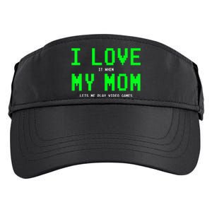 I Love My Mom Shirt Gamer Gifts For N Boys Video Games Adult Drive Performance Visor