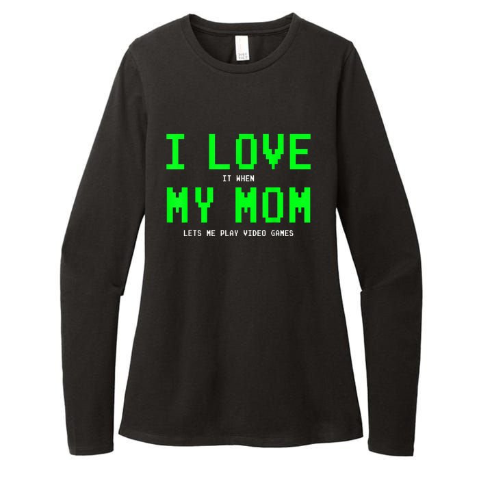 I Love My Mom Shirt Gamer Gifts For N Boys Video Games Womens CVC Long Sleeve Shirt