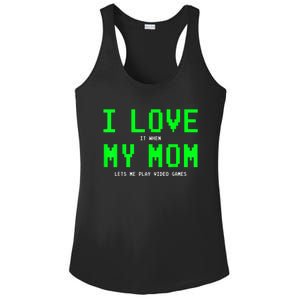 I Love My Mom Shirt Gamer Gifts For N Boys Video Games Ladies PosiCharge Competitor Racerback Tank