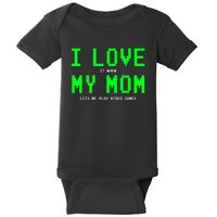 I Love My Mom Shirt Gamer Gifts For N Boys Video Games Baby Bodysuit