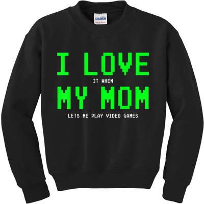 I Love My Mom Shirt Gamer Gifts For N Boys Video Games Kids Sweatshirt