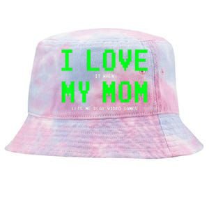 I Love My Mom Shirt Gamer Gifts For N Boys Video Games Tie-Dyed Bucket Hat