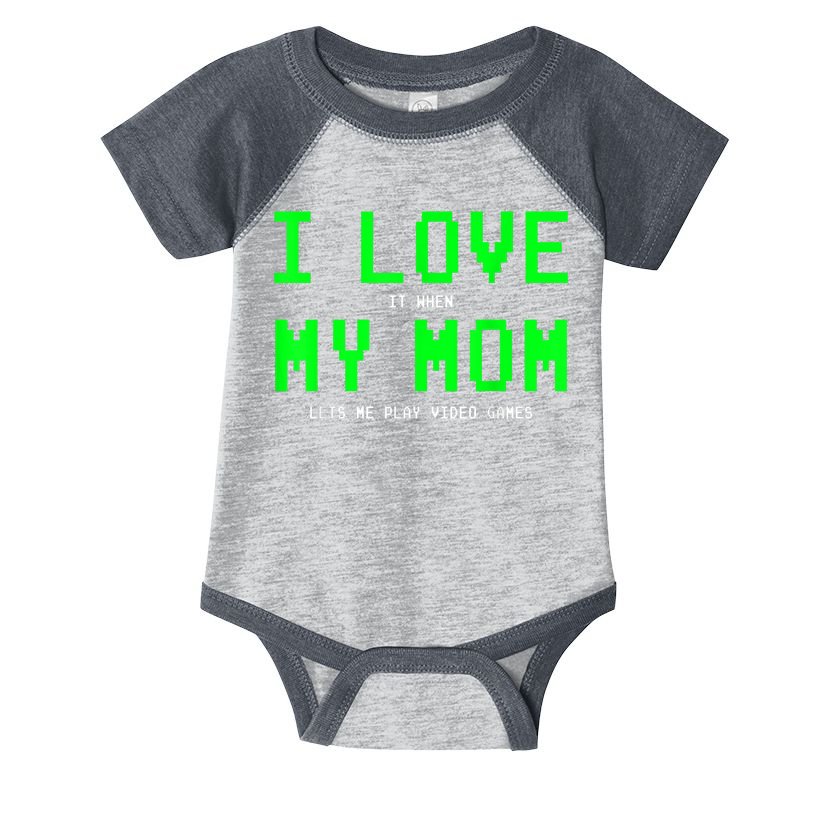 I Love My Mom Shirt Gamer Gifts For N Boys Video Games Infant Baby Jersey Bodysuit