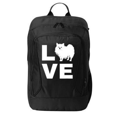 I Love My Pomeranian Dog Puppy Pet Lover Gift City Backpack