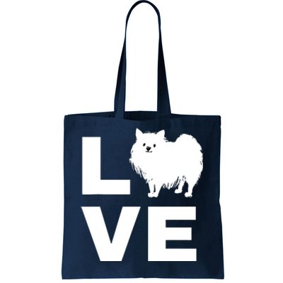 I Love My Pomeranian Dog Puppy Pet Lover Gift Tote Bag