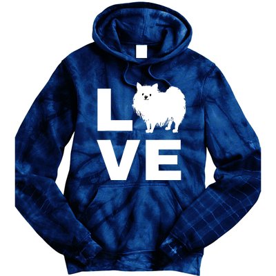 I Love My Pomeranian Dog Puppy Pet Lover Gift Tie Dye Hoodie