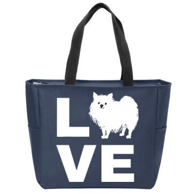 I Love My Pomeranian Dog Puppy Pet Lover Gift Zip Tote Bag