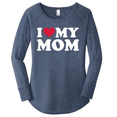 I Love My Mom Gift Women's Perfect Tri Tunic Long Sleeve Shirt