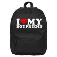 I Love My Boyfriend Bf I Heart My Boyfriend Bf 16 in Basic Backpack