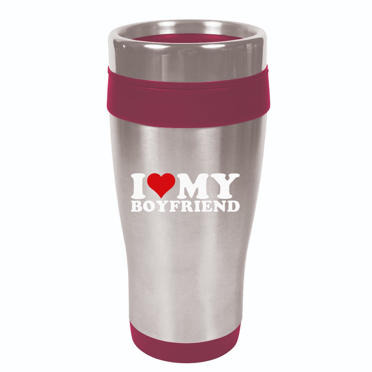 I Love My Boyfriend Bf I Heart My Boyfriend Bf 16oz Travel Tumbler
