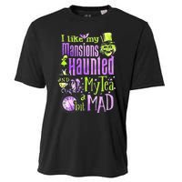 I Like My Mansions Haunted And My Tea A Bit Mad Halloween Cooling Performance Crew T-Shirt