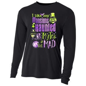 I Like My Mansions Haunted And My Tea A Bit Mad Halloween Cooling Performance Long Sleeve Crew