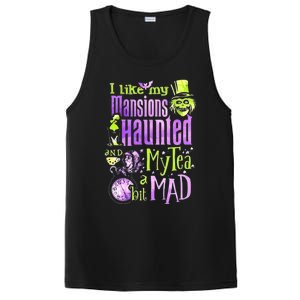 I Like My Mansions Haunted And My Tea A Bit Mad Halloween PosiCharge Competitor Tank