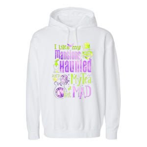 I Like My Mansions Haunted And My Tea A Bit Mad Halloween Garment-Dyed Fleece Hoodie