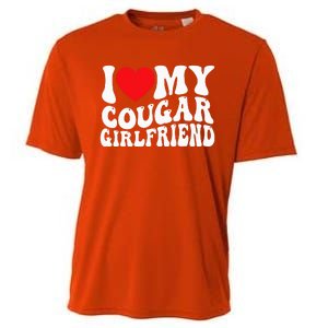 I Love My Cougar Girlfriend Groovy Retro Cooling Performance Crew T-Shirt