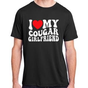 I Love My Cougar Girlfriend Groovy Retro Adult ChromaSoft Performance T-Shirt