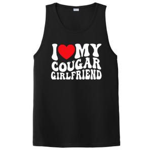 I Love My Cougar Girlfriend Groovy Retro PosiCharge Competitor Tank