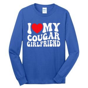 I Love My Cougar Girlfriend Groovy Retro Tall Long Sleeve T-Shirt