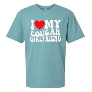 I Love My Cougar Girlfriend Groovy Retro Sueded Cloud Jersey T-Shirt