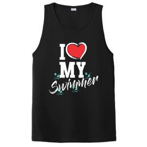 I Love My Swimmer Swim Team Mother Mama Funny Swimming Gift PosiCharge Competitor Tank