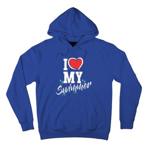 I Love My Swimmer Swim Team Mother Mama Funny Swimming Gift Hoodie