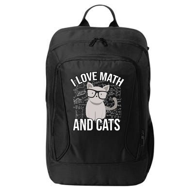 I Love Math And Cats Funny City Backpack