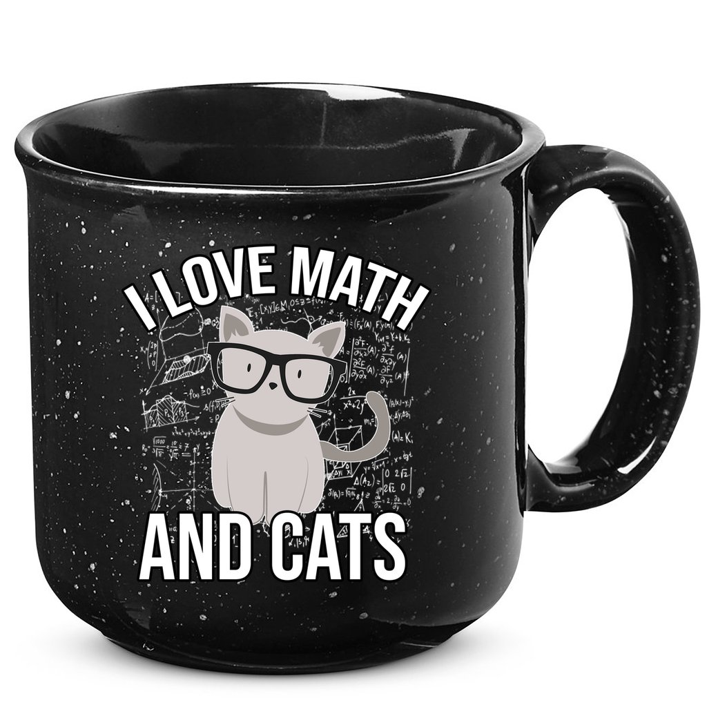 I Love Math And Cats Funny 15oz Campfire Ceramic Mug