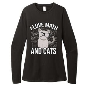 I Love Math And Cats Funny Womens CVC Long Sleeve Shirt