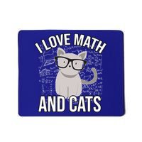 I Love Math And Cats Funny Mousepad