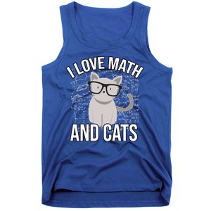 I Love Math And Cats Funny Tank Top