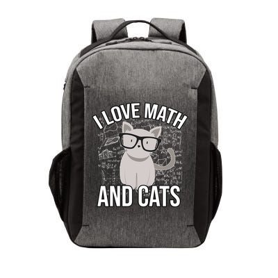 I Love Math And Cats Funny Vector Backpack