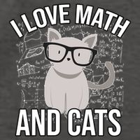 I Love Math And Cats Funny Vector Backpack