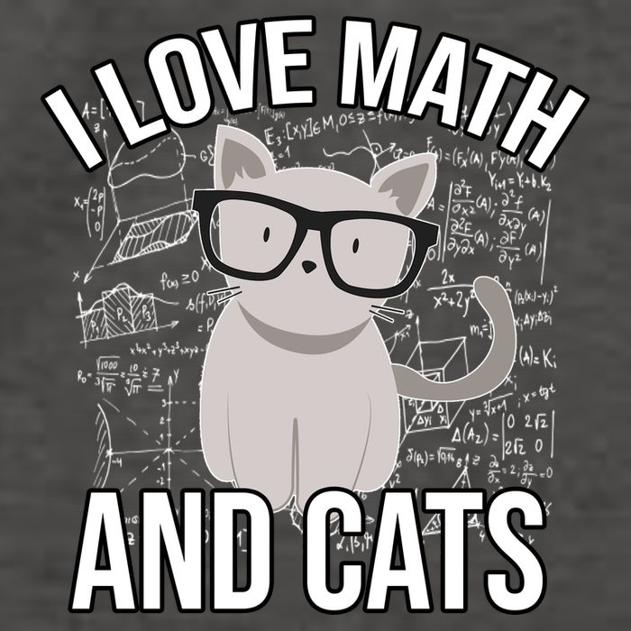 I Love Math And Cats Funny Vector Backpack